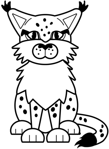 Cute Lynx Coloring Page